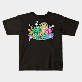 Cute Sea Turtle, Ocean Animals Sea Turtle, Sea Turtle Lovers Kids T-Shirt
